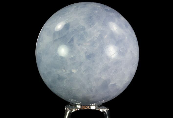 Polished Blue Calcite Sphere - Madagascar #74432